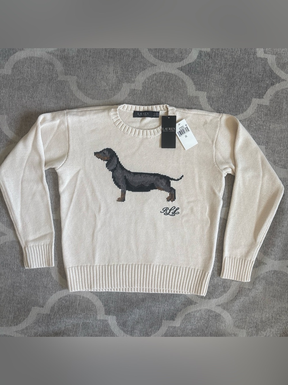 NWT Ralph Lauren Dachshund Dog Jumper Sweater XS